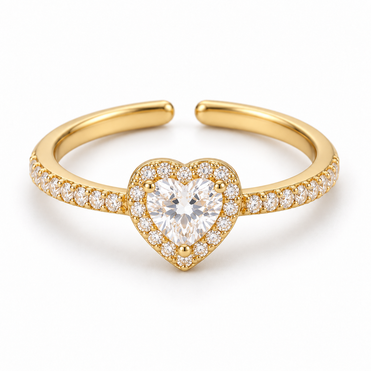 Arielle Hjerte Ring - Guld