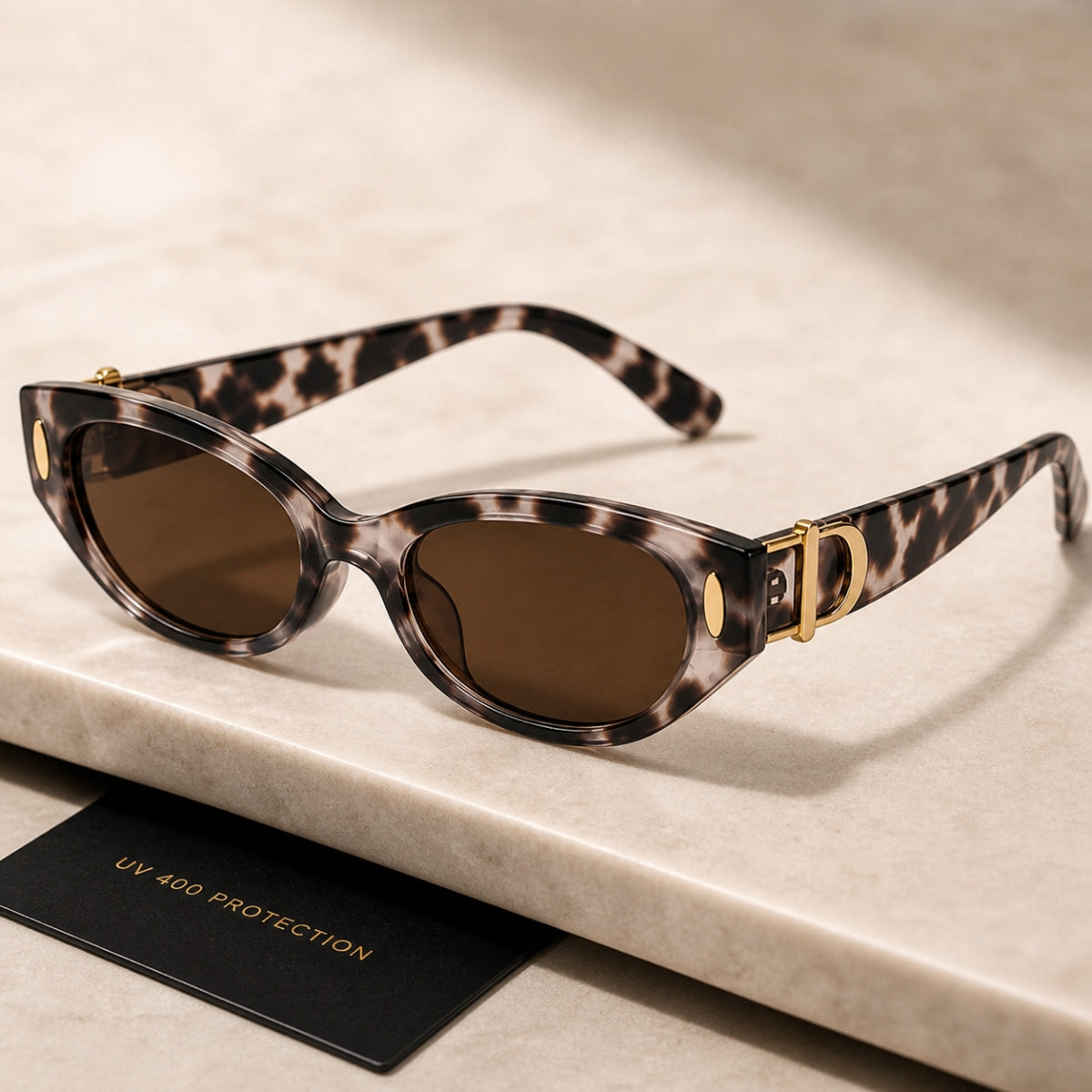 DD Sonnenbrille - Weiß Leopard