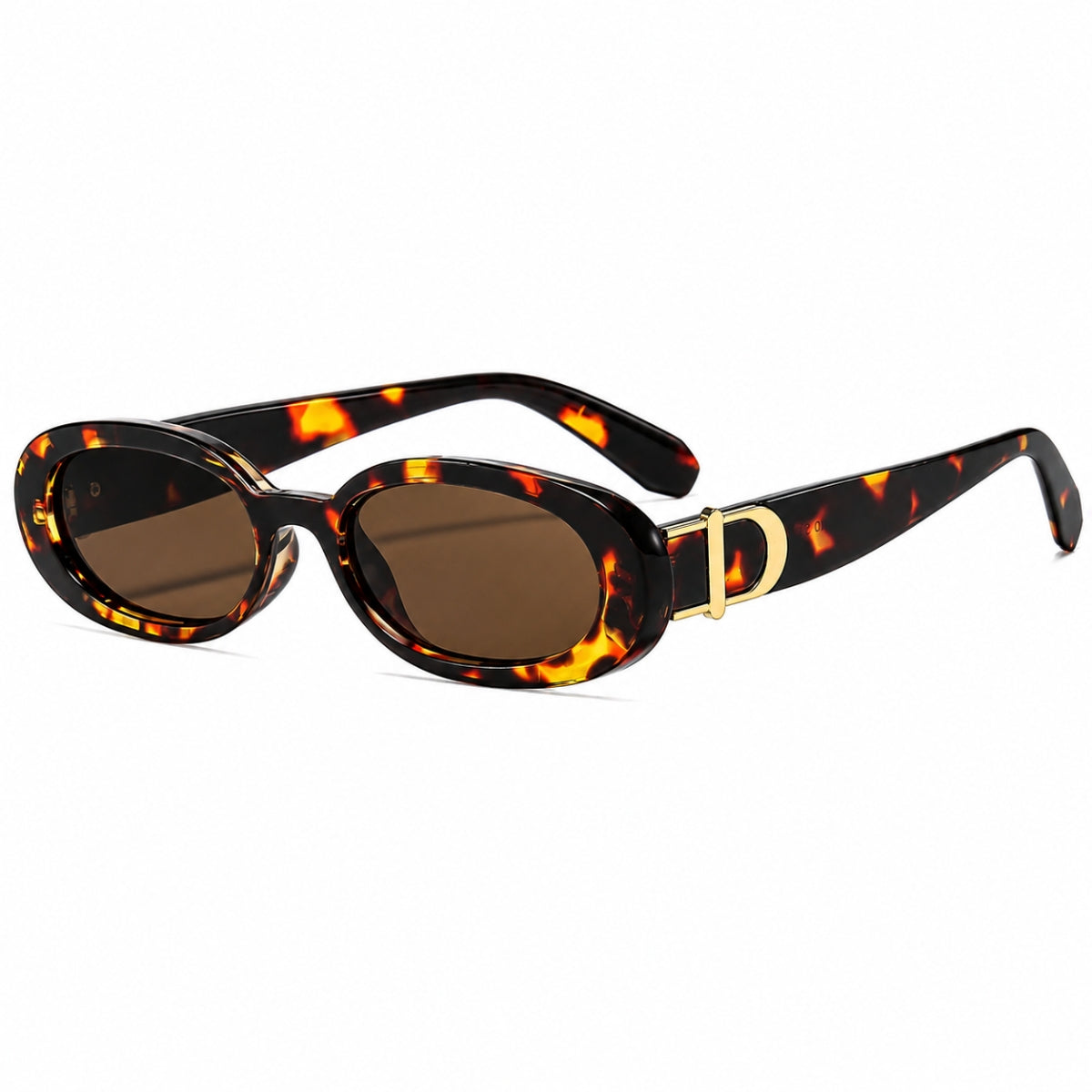 DD Sonnenbrille Oval - Leopard Braun