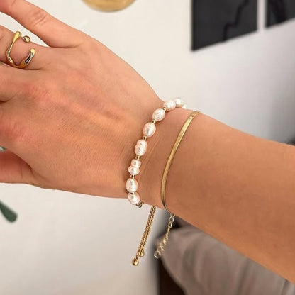 Zoey Pearl Bracelet - Gold