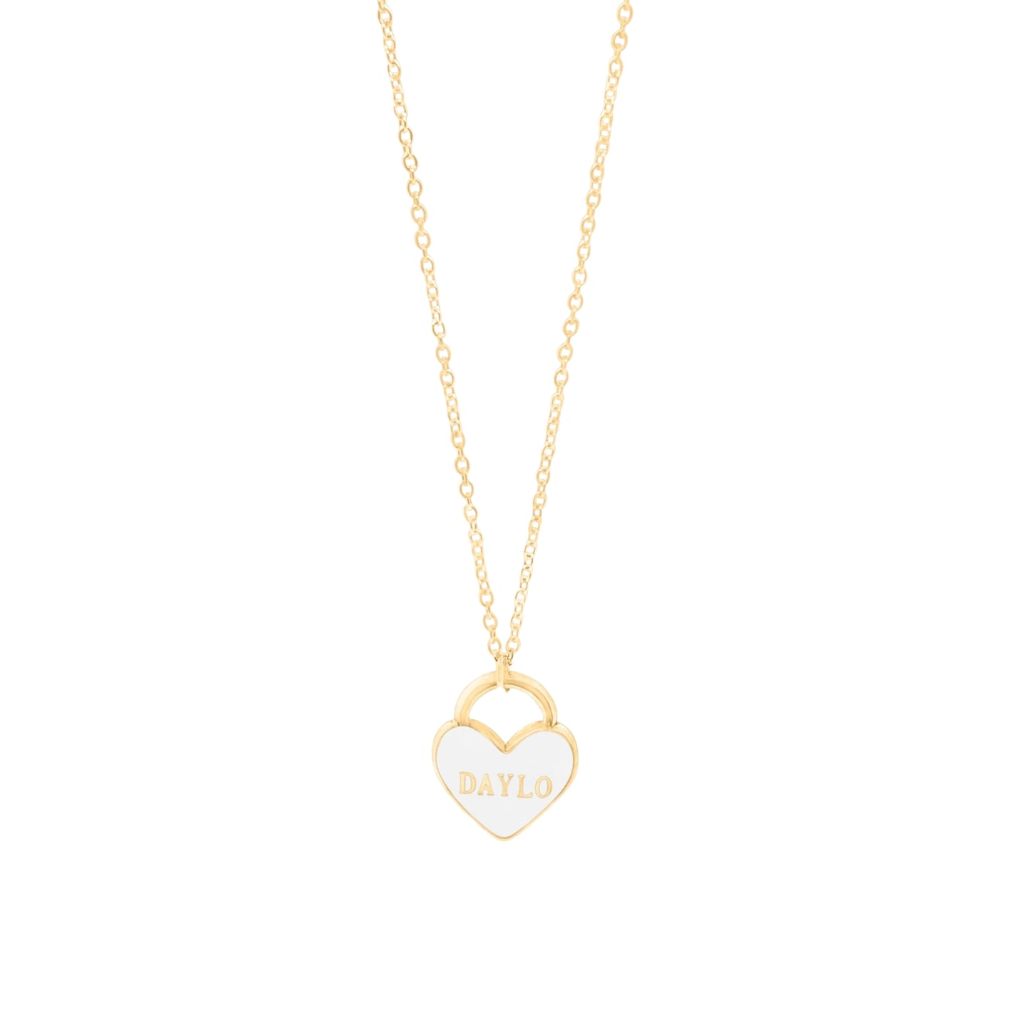 Hart Ketting - Goud/Wit