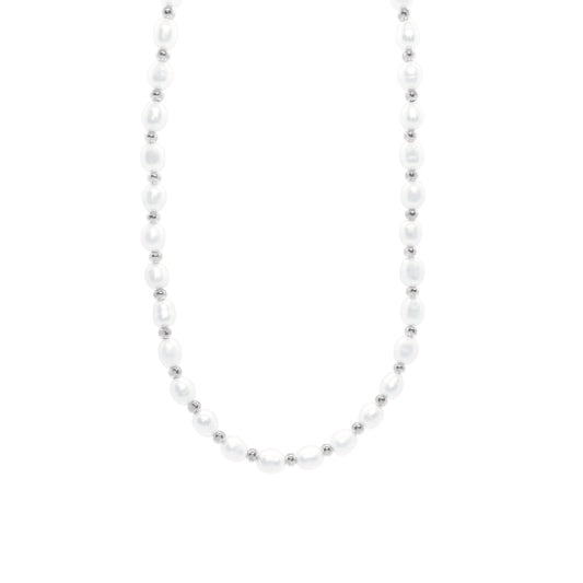 Zoey Pearl Necklace - Silver