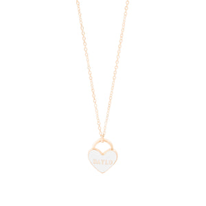 Herz Halskette - Roségold/Lila