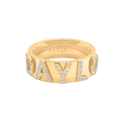 Signatuurring met Diamant - Goud