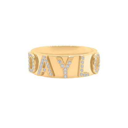 Signatuurring met Diamant - Goud