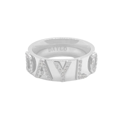 Signatur Diamantring - Silber