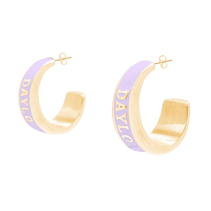 Creolen - Gold/Lila