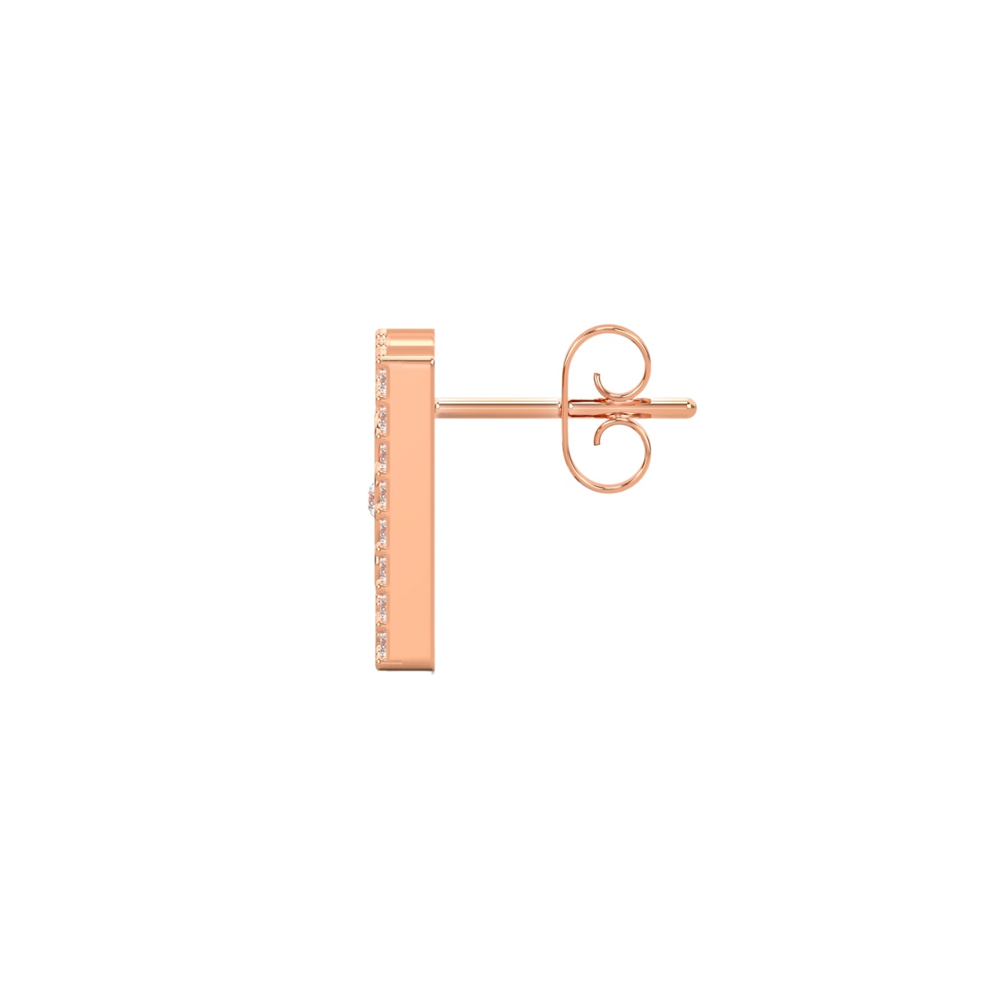 DD Diamond Earrings - Rose Gold