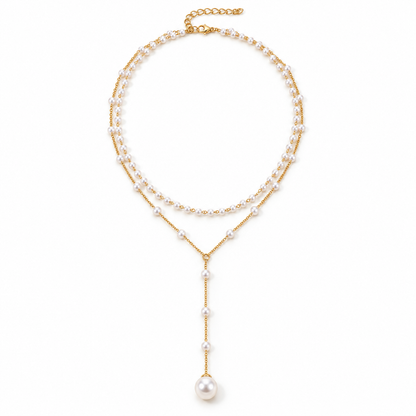 Seraphina Pearl Necklace – Gold