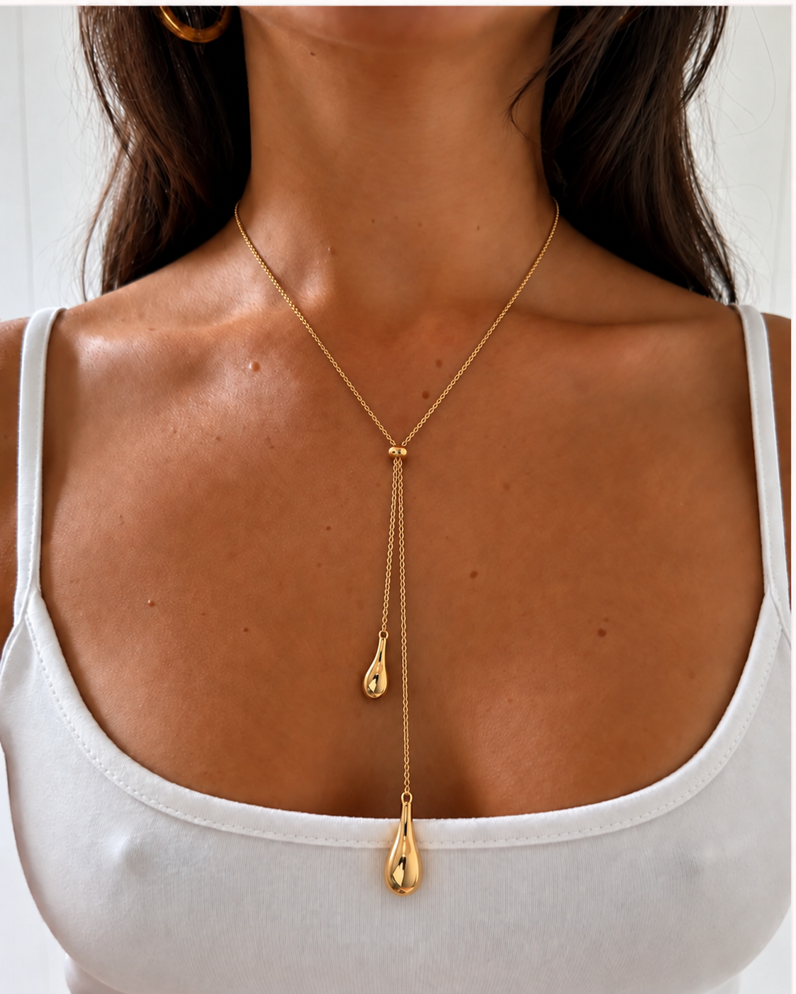 Livia Drop Necklace – Gold