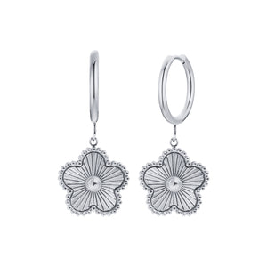 Evelia Bloom Hoops - Silver