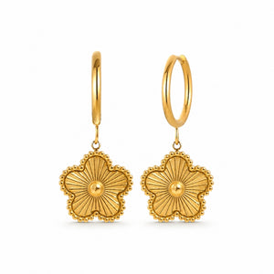 Evelia Bloom Hoops - Gold