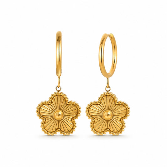Evelia Bloom Hoops - Gold