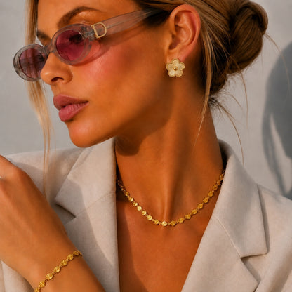 Evelia Bloom Studs - Gold