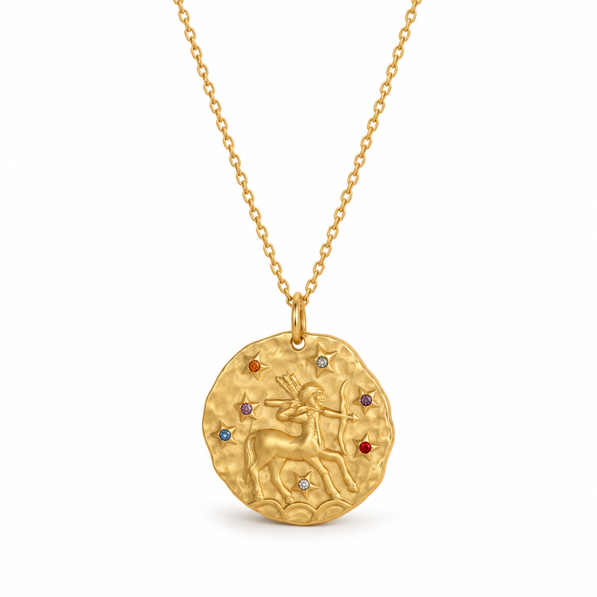 Celestia Zodiac Necklace - Gold / Sagittarius