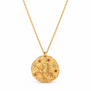Celestia Zodiac Necklace - Silver / Leo