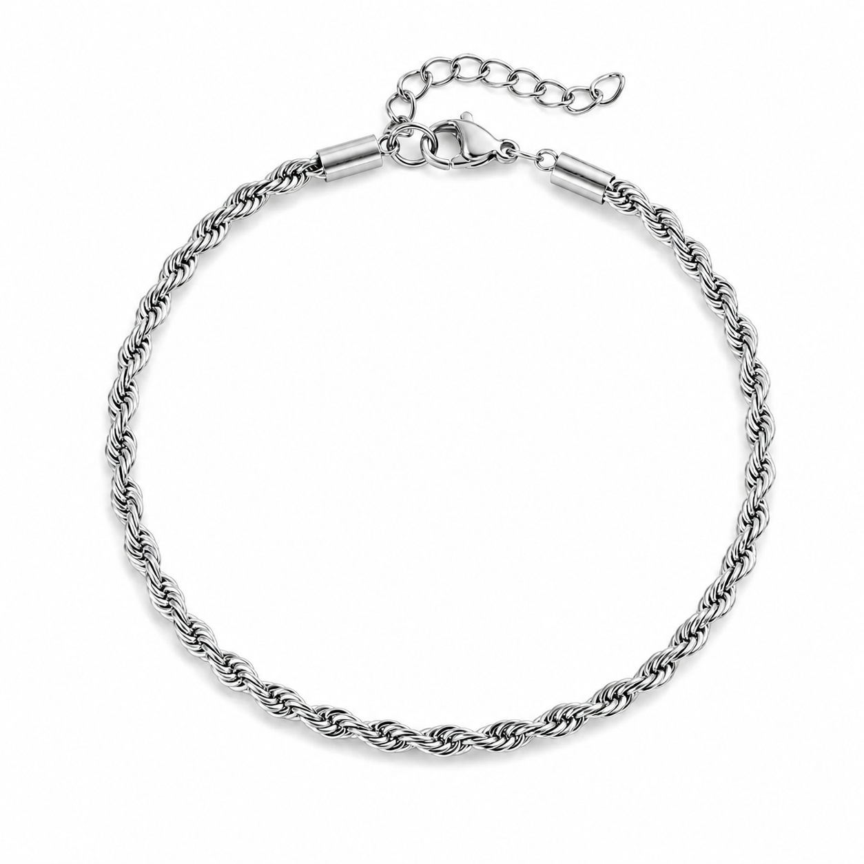 Touw Armband - Roestvrij Staal 3MM
