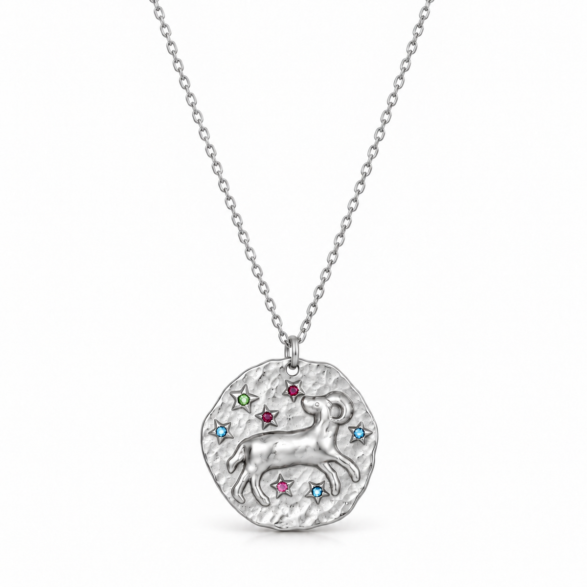 Celestia Zodiac Necklace - Silver / Aries