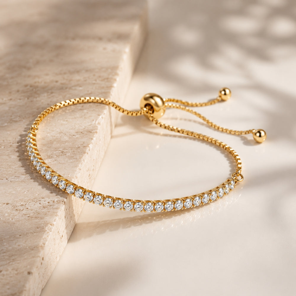 Diamond Tennis Bracelet - Gold