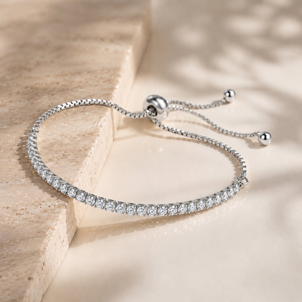 Tennisarmband Diamanten - Zilver