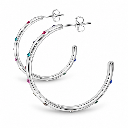 Halo Earrings - Silver