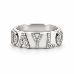 Signatur Diamant Ring - Sølv