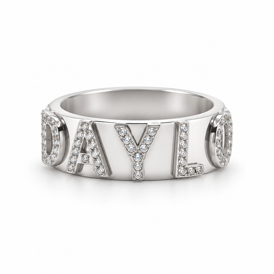 Signatur Diamant Ring - Sølv