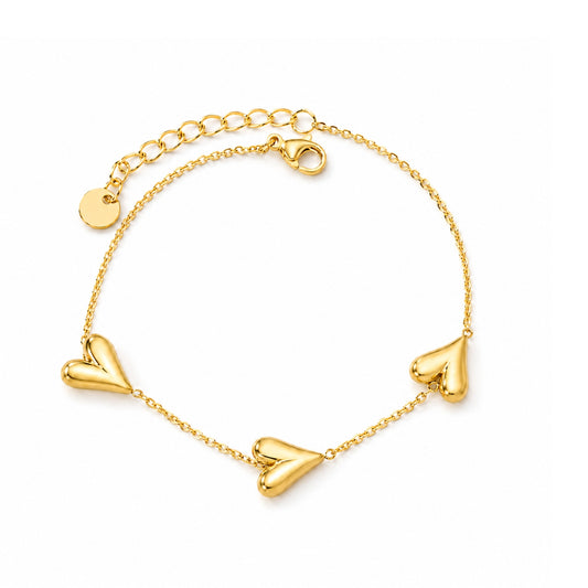 Alva Hjerte Armbånd - Guld