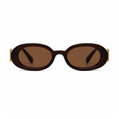 DD Sonnenbrille Oval - Dunkel Braun