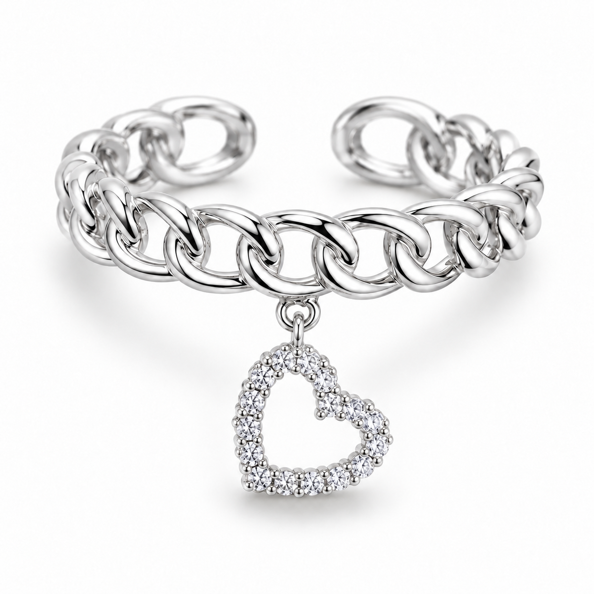 Benedetta Heart Ring - Silver