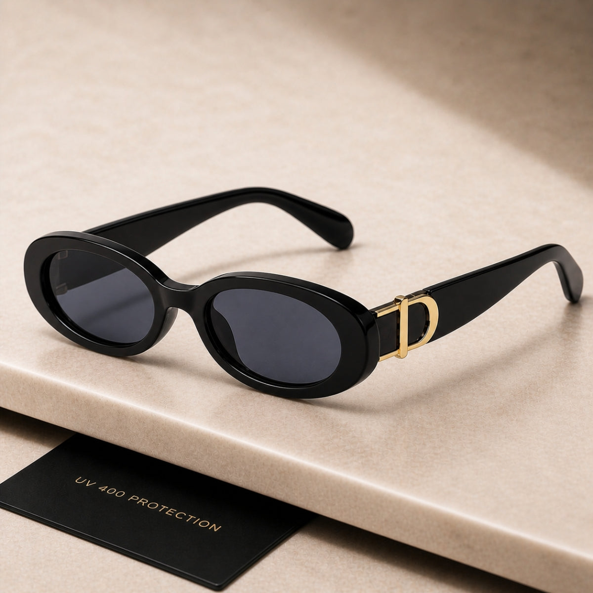 DD Sonnenbrille Oval - Schwarz Grau