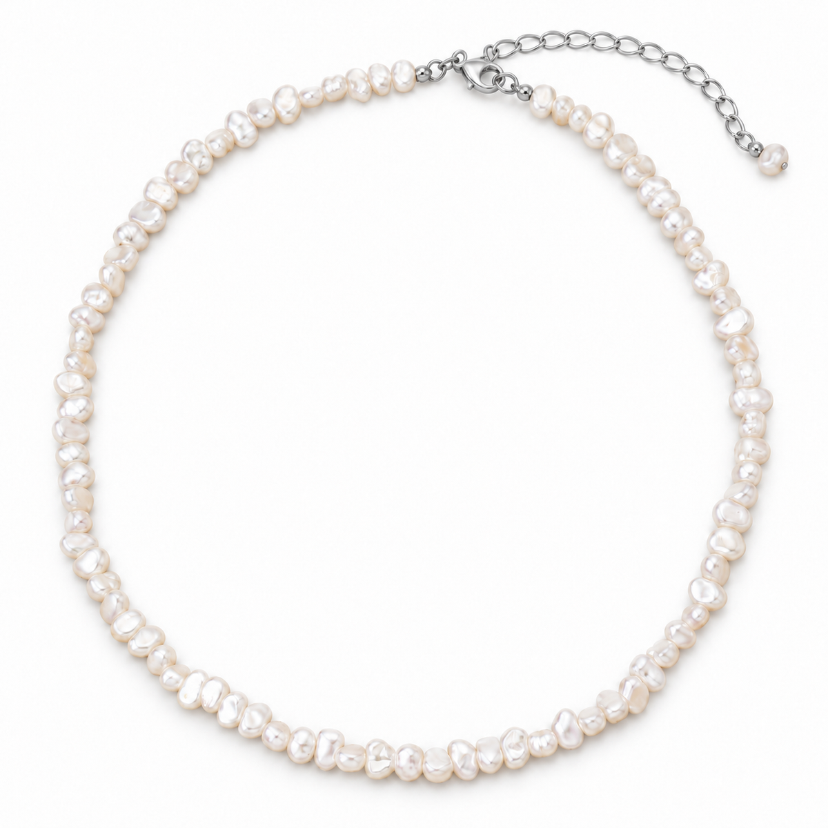 Annika Perle Halskæde - Sølv
