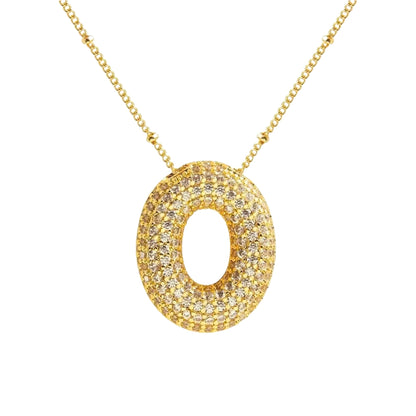 Chunky Letter Necklace - Gold
