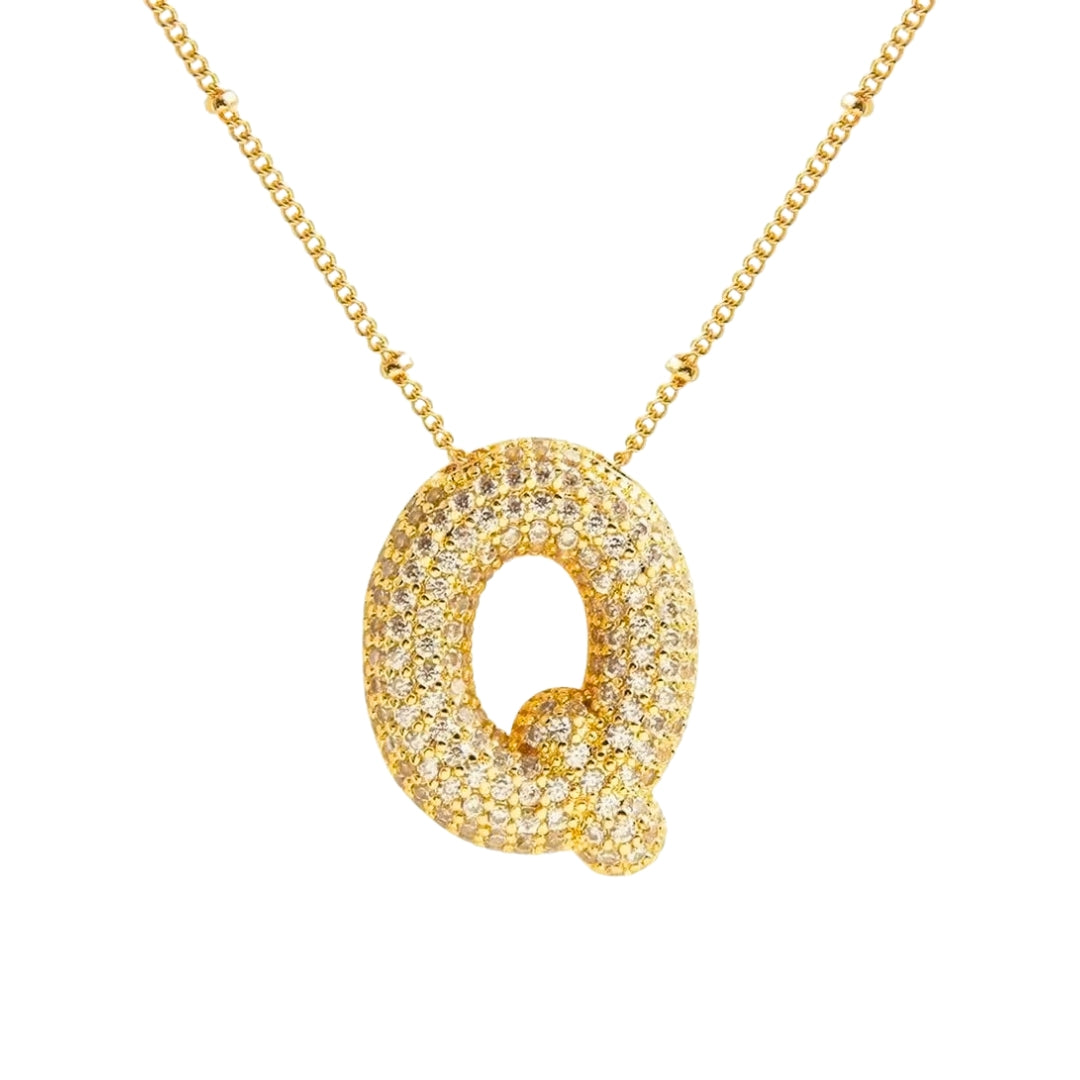 Chunky Letter Necklace - Gold