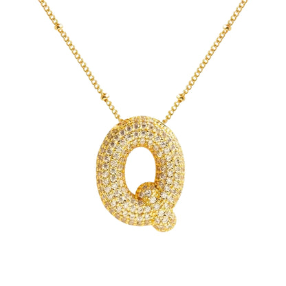 Chunky Letter Necklace - Gold