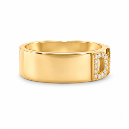 Signatur Diamant Ring - Guld