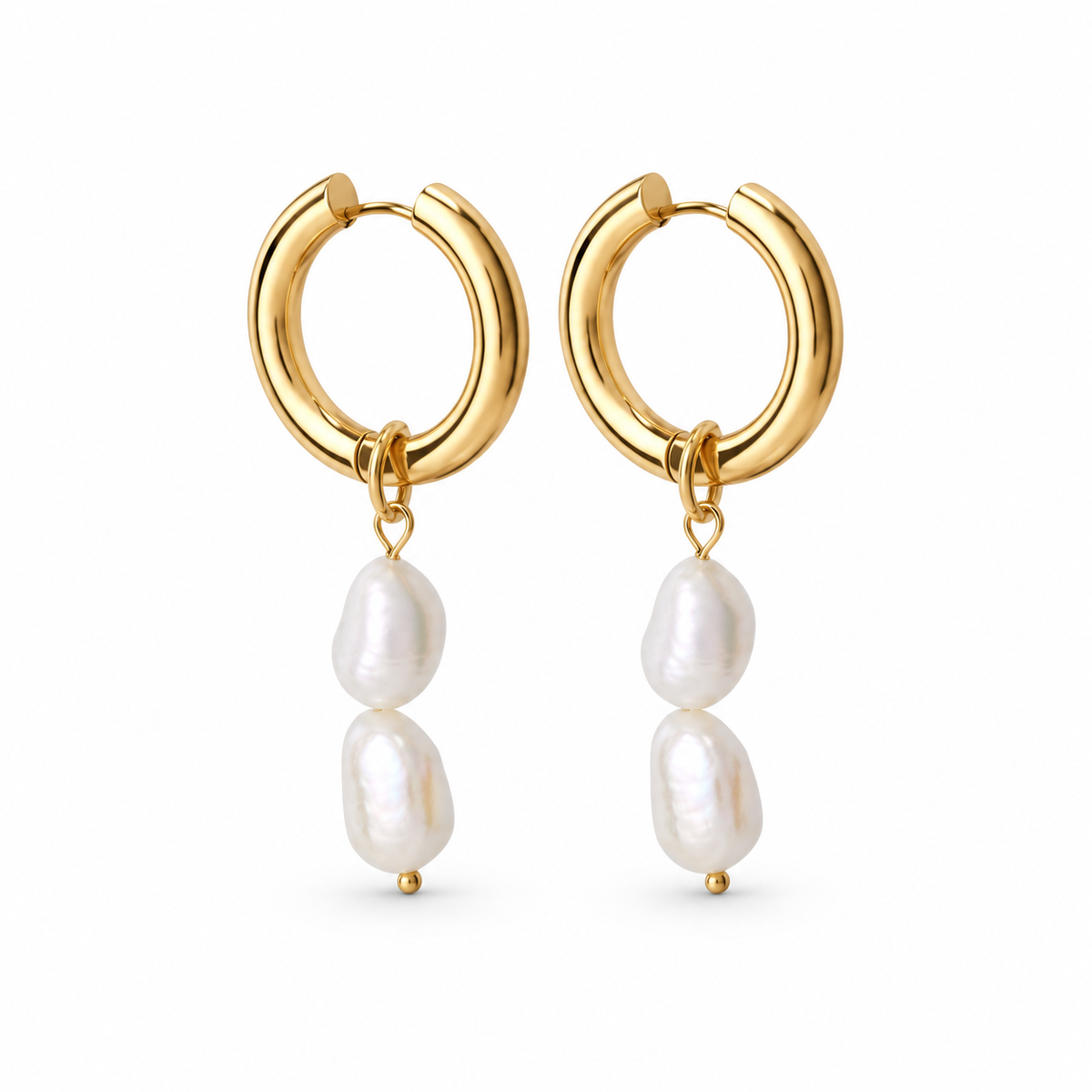 Mira Pearl Earrings - Gold