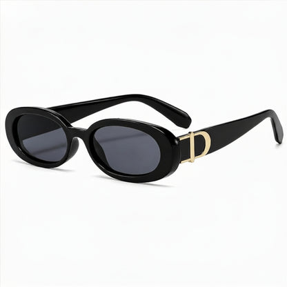 DD Sonnenbrille Oval - Schwarz Grau