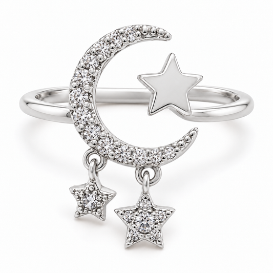 Romilly Moon Ring - Silver