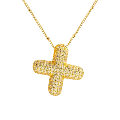 Chunky Letter Necklace - Gold